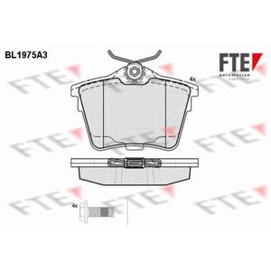 Bremsbelagsatz Scheibenbremse FTE 9010563 für Citroën Peugeot C5 III 407 SW