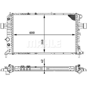 Kühler Motorkühlung MAHLE CR 320 000S für Opel Astra G CC Zafira A