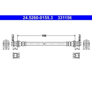 Bremsschlauch ATE 24.5260-0155.3