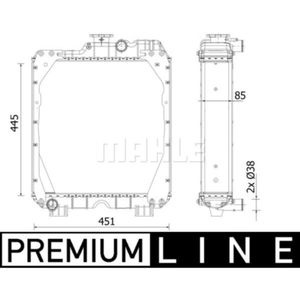 Kühler Motorkühlung MAHLE CR 2288 000P