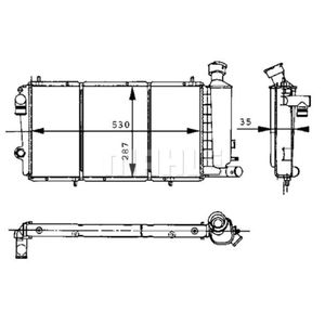 Kühler Motorkühlung MAHLE CR 427 000S für Citroën C15