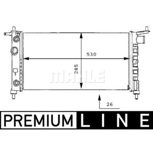 Kühler Motorkühlung MAHLE CR 269 000P für Opel Corsa B Tigra Caravan