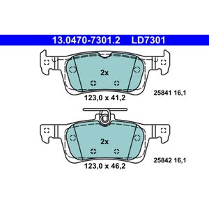 Bremsbelagsatz Scheibenbremse ATE 13.0470-7301.2 für Peugeot 308 II SW