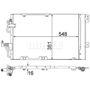 Kondensator Klimaanlage MAHLE AC 378 000S für Opel Astra H Caravan