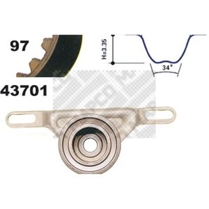 Zahnriemensatz MAPCO 23701 für Ford Escort IV Orion II Sierra