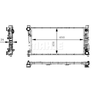 Kühler Motorkühlung MAHLE CR 387 000S für Mercedes-Benz C