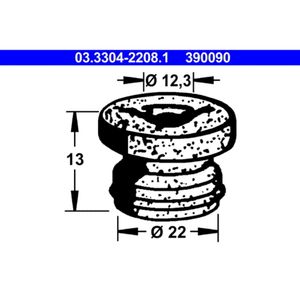 ATE 03.3304-2208.1 Stopfen, Bremsflüssigkeitsbehälter