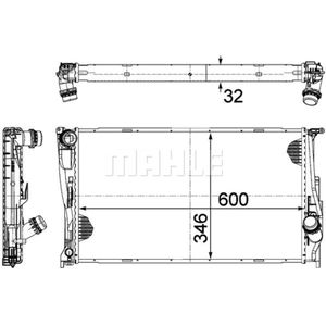 Kühler Motorkühlung MAHLE CR 1084 000P für BMW 3er X1