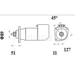 Starter MAHLE MS 512 für Mercedes-Benz T2/L Kipper