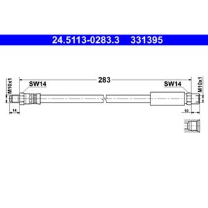 Bremsschlauch ATE 24.5113-0283.3 für BMW 7er Z8 Roadster