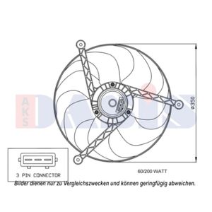 Lüfter Motorkühlung AKS DASIS 048109N für VW Ford Seat Polo III Sharan Galaxy I