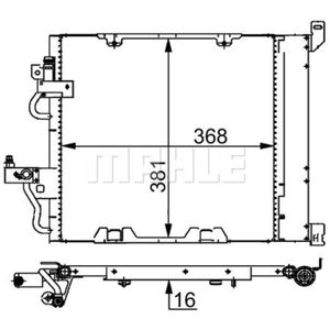 Kondensator Klimaanlage MAHLE AC 376 000S für Opel Astra H Caravan