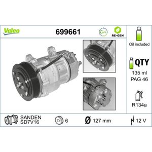 Kompressor Klimaanlage VALEO 699661 für VW Transporter T4 LT 28-35 II