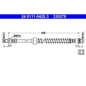 Bremsschlauch ATE 24.5111-0425.3 für Citroën ZX