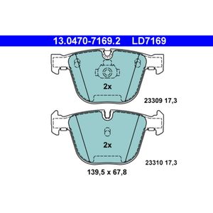 Bremsbelagsatz Scheibenbremse ATE 13.0470-7169.2 für BMW 7er X5