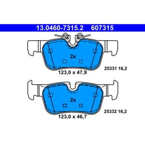 Bremsbelagsatz Scheibenbremse ATE 13.0460-7315.2 für BMW Mini i3