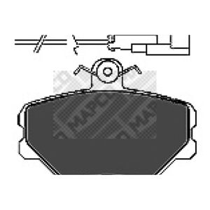 Bremsbelagsatz Scheibenbremse MAPCO 6292 für Fiat Lancia Tipo Dedra Tempra