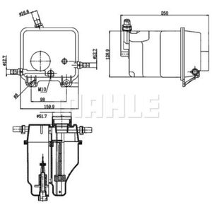 Ausgleichsbehälter Kühlmittel MAHLE CRT 125 000S für BMW X5