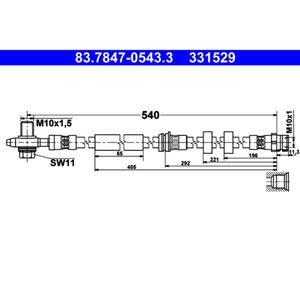 ATE 83.7847-0543.3 Bremsschlauch