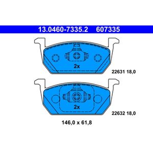 Bremsbelagsatz Scheibenbremse ATE 13.0460-7335.2 für Seat VW Audi Skoda Leon ST