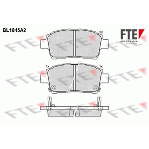 Bremsbelagsatz Scheibenbremse FTE 9010425