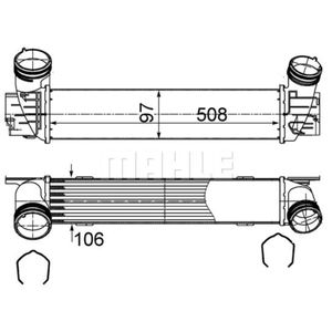 Ladeluftkühler MAHLE CI 491 000S für BMW 3er X1