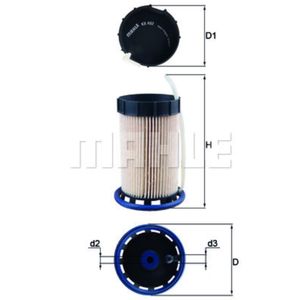 Kraftstofffilter MAHLE KX 492 für Seat VW Audi Skoda Cupra Leon ST A3 Limousine