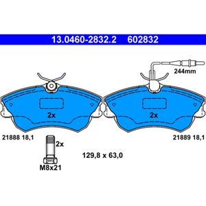 Bremsbelagsatz Scheibenbremse ATE 13.0460-2832.2 für Renault Espace III