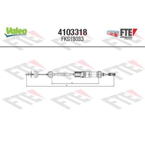 Seilzug Kupplungsbetätigung VALEO 4103318 für Peugeot Fiat Citroën Lancia 806