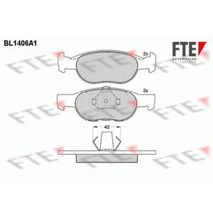 Bremsbelagsatz Scheibenbremse FTE 9010179 für Fiat Lancia Punto Y