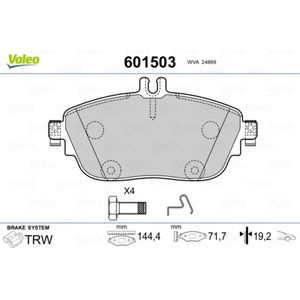 Bremsbelagsatz Scheibenbremse VALEO 601503 für Mercedes-Benz B Sports Tourer CLA