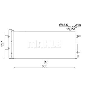 Kondensator Klimaanlage MAHLE AC 42 000S für Audi Q3