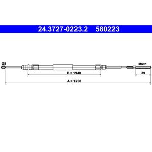 Seilzug Feststellbremse ATE 24.3727-0223.2 für BMW 3er