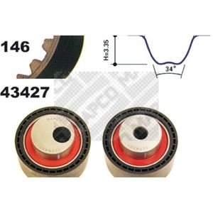 Zahnriemensatz MAPCO 23427 für Peugeot Citroën Lancia Fiat 607 406 Break C8