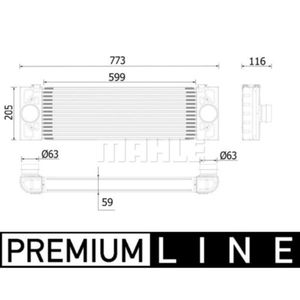 Ladeluftkühler MAHLE CI 543 000P für Ford Transit