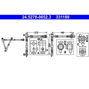 Bremsschlauch ATE 24.5278-0652.3