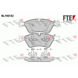 Bremsbelagsatz Scheibenbremse FTE 9010577 für Mercedes-Benz G