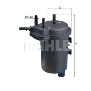 Kraftstofffilter MAHLE KL 432 für Renault Megane II Scénic