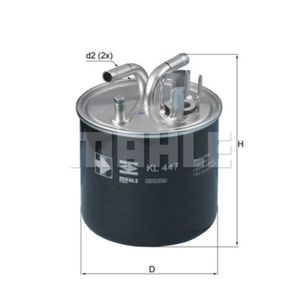 Kraftstofffilter MAHLE KL 447 für Audi A8 D3