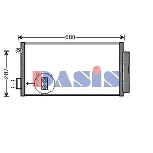 Kondensator Klimaanlage AKS DASIS 082054N für Fiat 500l