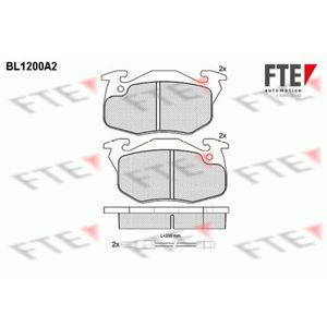 Bremsbelagsatz Scheibenbremse FTE 9010057 für Peugeot Renault Talbot Citroën 5