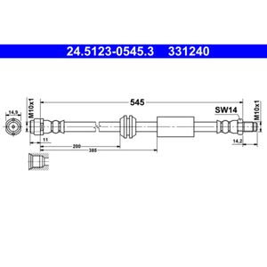 Bremsschlauch ATE 24.5123-0545.3 für Mercedes-Benz GL