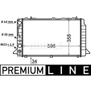 Kühler Motorkühlung MAHLE CR 396 000P für Audi Coupe B3 80 B4 Avant