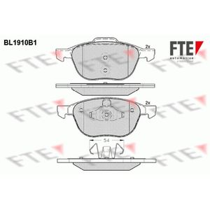 Bremsbelagsatz Scheibenbremse FTE 9010500 für Ford C-Max II Grand Kuga