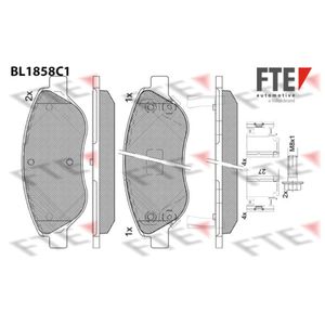 Bremsbelagsatz Scheibenbremse FTE 9011085 für Fiat Tipo