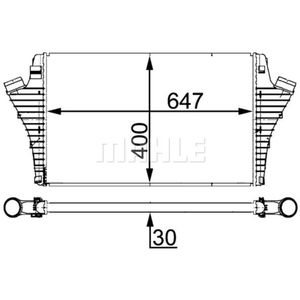 Ladeluftkühler MAHLE CI 21 000S für Cadillac Saab Opel BLS 9-3 Vectra C