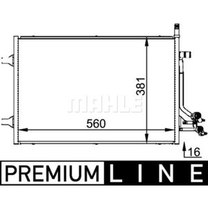 Kondensator Klimaanlage MAHLE AC 692 000P für Ford Fiesta V Fusion