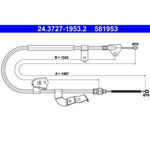 Seilzug Feststellbremse ATE 24.3727-1953.2