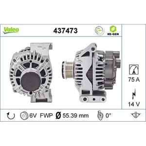 Generator VALEO 437473 für Fiat Lancia Grande Punto Ypsilon Doblo Panda