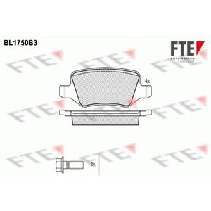 Bremsbelagsatz Scheibenbremse FTE 9010332 für Mercedes-Benz A